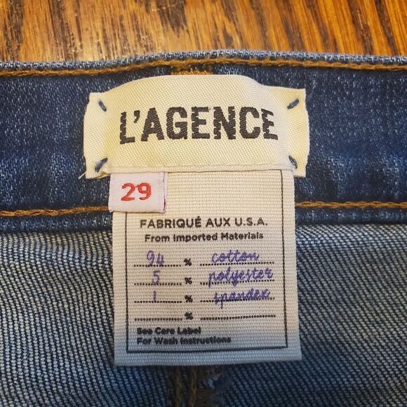 L'Agence blue denim cutoff skirt size 29 - Picture 2 of 4